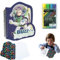 HOVUK Toy Story Buzz Lightyear Kinder-Notizbuch mit Spiralbindung, A5, mit 18 Filzstiften, Malstifte für Kinder, Schreibblock mit Premium-Malstiften für Kinder, Malbuch