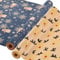 AhfuLife 2 Rouleau Kraft Papier Cadeau de Noël, 43cm×15m Recyclable Papier d'Emballage pour Enfant Emballage des Cadeaux de Noël, Décoration de Fête (L: Bonhomme de Neige Bleu/Reindeers)