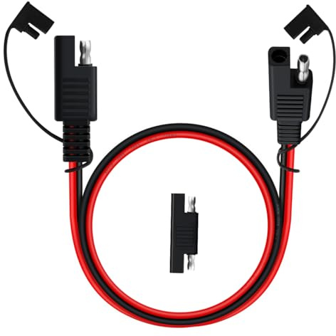 HuaLiSiJi SAE Verlängerungskabel 14 AWG SAE Kabel Verlängerung 12V 24 V für Auto Motorräder Solarpanel (1m)