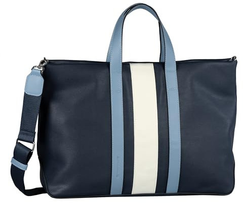 TOM TAILOR Zena Damen Shopper Umhängetasche Reißverschluss Groß Blau