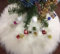 Huilimei 70cm/27.5 Christmas Tree Skirt White Faux Fur Fluffy Xmas Tree Skirt Mat Faux Fur Skirt for Christmas Home Party Decoration