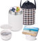 Nuo desire Thermal Insulated Soup Flask 600 ML 316 Stainless Steel Food Container,Vacuum Insulated Lunch Box Food Flask for Hot Food with Spoon & Bag,Upto 24h hot & Cold for School Office Work