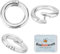 Beebeecraft 1 Box 10Pcs Locking Jump Ring OD 8mm ID 5mm 925 Sterling Silver Twister Lock Round Clasp for DIY Necklace Bracelet Jewelry Making Supplies
