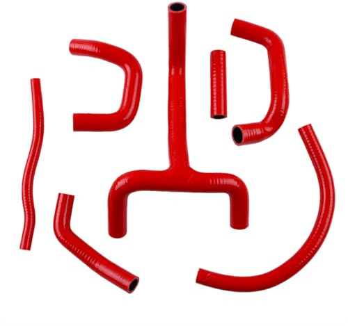 LUXERAD Silikon-Kühlmittelschlauch-Set für KTM LC4 620 625 640 660 Außen rot, innen schwarz