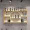Porte-Bouteilles Mural avec Porte-Verre, Casier à Vin en MéTal, Bars Modernes Porte-Vin éTagèRes Flottantes en Verre, Etagere Murale Range Bouteille Vin pour Cuisines, Bar (Gold,100x15x80cm)