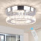 diisunbihuo Dimmbare Mini-Kristall-Kronleuchter Modern Flush Mount Deckenleuchte Rund LED-Kristall-Kronleuchter Flur Licht Schlafzimmer Bad Küche Büro