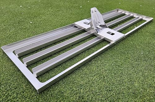 Edelstahl Rasenrakel L in 80cm Breite und 28mm Stielaufnahme
