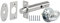 HANDLEZONE® Mortice Security Door Bolt, Extended 88mm Silver Rack Bolt, with Polished Chrome Oval Thumbturn