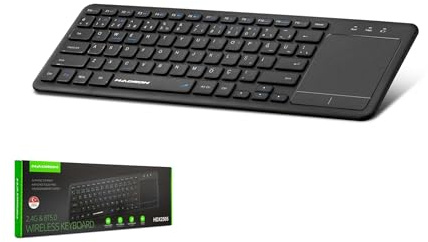 Hadron HDX2505 Turkish-Q Bluetooth + 2.4 GHz Wireless Touchpad + Keyboard - Black