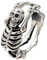 Auriselle Herren Wikinger Ring Verstellbarer Ring mit Totenkopf Muster, Offene Retro Punk Hip Hop Gothic Schmuck, Unisex Vintage, Party Geburtstag/Weihnachten/Ostern Geschenk für Männer Jungen Damen