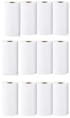 Thermal Paper Print Camera Thermal Paper 57MM Rolls Self-Adhesive Sticker Paper Photo Paper for Mini Printer Kids Instant for Credit Card Machine(12pcs Normal)