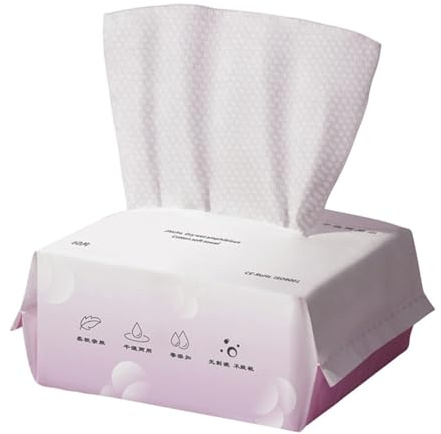 Luxshiny Disposable Face Towel Pack Multi-purpose Soft Washcloth Wet Dry Wipes for Makeup Removal Travel Home Use Portable Hand Towel Alternative