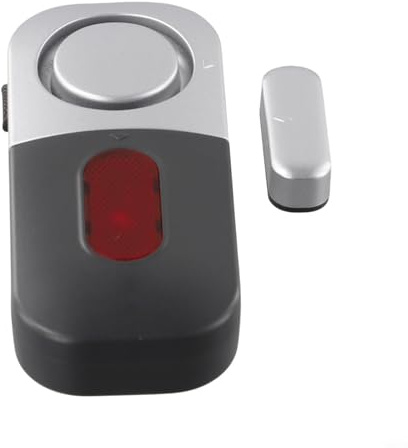 Sicurezza con tempo reale per sistema di rilevamento operato Wireless magnetico grigio allarme sensore domestico batteria dispositivo di ingresso per notifiche porta argento