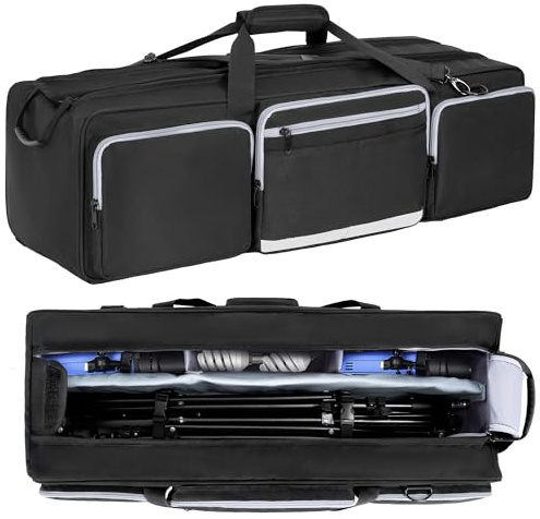 FREEAMG Stativ-Tragetasche, Fotostativtasche mit Schultergurt, Mikrofonstativtasche, Foto-Lichtstativ-Aufbewahrungstasche, Lichtstativtasche,Geeignet für Teleskopstange, Einbeinstativ (78CM)
