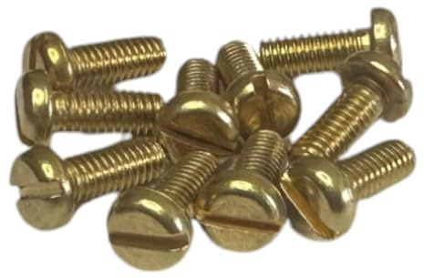 M4 x 12mm Brass Pan Head Machine Screws for Conduit Boxes - Pack of 100 | For compatible conduit box fixing applications
