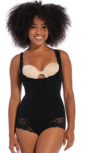 MAGIC Bodyfashion Damen Super Control Body with Lace, Einfarbig, Gr. 36 (Herstellergröße: S), Schwarz (Black 1451)