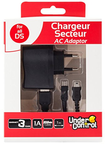 Chargeur secteur pour DSi XL/DSi/DS Lite/3DS XL/3DS Noir