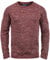 Blend BHDan Herren Strickpullover Feinstrick Pullover mit Rundhalsausschnitt Baumwollmischung Label-Patch Regular fit, Größe:M, Farbe:Andorra Red (73811)