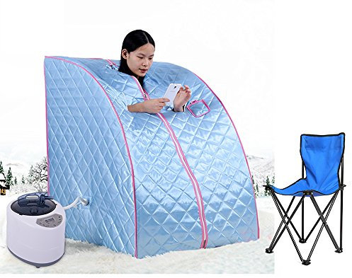 Sauna/bain de vapeur personnel portable et mobile, spa pour le corps, réchauffe, détoxifie, fait perdre du poids, idéal dans votre maison, 98 x 70 x 80 cm 1,8 l, 3 couleurs, bleu