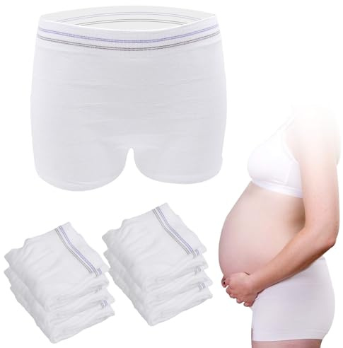 HANSILK Maternity Knickers Disposable Postpartum Underwear Breathable & Stretchable Maternity Pants for C-Section Recovery/Incontinence/Travel
