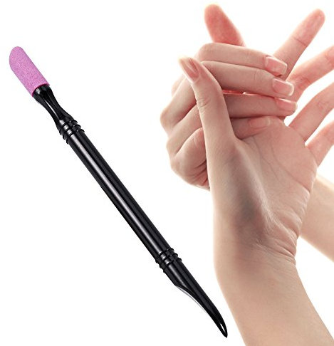 Nagelhautschieber, Nail Art Nagelhautentferner, Nail Cleaner Peeling Polish Quarz Drücker Stift Maniküre Pediküre Repair Tool