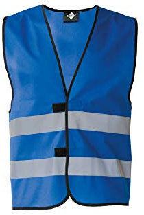 Korntex® Warnweste mit Klettverschluss Dortmund - Sicherheitsweste Pannenweste – EN 17353 zertifiziert, 360° Reflexstreifen, XXL, blau, stark reflektierend für beste Sichtbarkeit, Unisex
