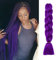 Treccine Extension Capelli Sintetici per Treccine Africane 1 Ciocche Trecce Jumbo Braiding Hair (Viola scuro)