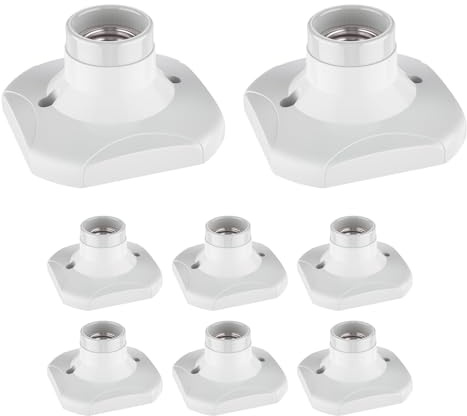 ledscom.de 8X Elektra Ceiling Light/lamp Holder, White, 1x E27, max. 60W
