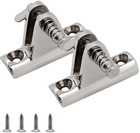 SHENGHUISS Bimini-Scharnier für Oberdeck, 90 °, für 2,5 cm Rohr, konkave Basis, Hardware mit Schnellspannstift, 316 Edelstahl, mit Schrauben, 2 Stück