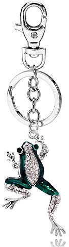 LZHLMCL Porte Clés Pendentif Style Animal Porte Clés en Cristal Grenouille Porte Clés Porte Clés Femmes Cadeau Mode Porte Clés