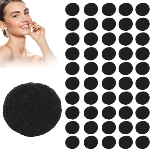 100pcs Black Microdermabrasion Filters, 10mm Cotton Filters Round Filtering Pads Medical Grade Microdermabrasion Accessories for Blackhead Removal Beauty Machine