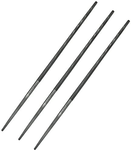 AERZETIX - C49983 - Satz von 3 - Rundfeile zum schärfen einer kettensäge kette 0.325 - ∅4.8mm - länge 250mm - schärfwerkzeug/schärfgerät