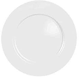 3 x sottopiatto pvc riutilizzabile 33 cm Vassoio Natalizio Tondo varie misure e modelli ideale come regalo o come arredo casa natalizio (bianco liscio)