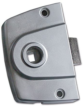 Serrure de porte, serrure à barre rotative, pour salle de bain, caravane, camping-car, argenté
