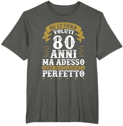 80 Anni Divertente Regalo per Uomo Compleanno Uomini papà Maglietta