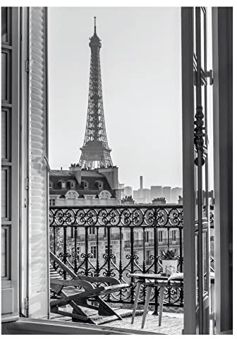 Close Up Paris Eiffelturm Poster - DIN A3 (29,7 x 42 cm) - Premium Vintage Wanddeko - Aussicht Kunstdruck Homedecor