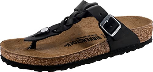 BIRKENSTOCK Gizeh Braided FL Black, schwarz(schwarz), Gr. 37