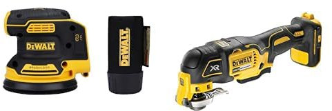 DeWALT DCW210N-XJ Ponceuse excentrique Brushless 125mm 18V (vendue seule) & DCS355N - Outil oscillant multi cutter 18V - sans batterie
