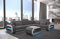 Ecksofa Verona Ledersofa L Form Sofa - mit LED Beleuchtung, verstellbare Kopfstützen/Lederfarben wählbar/Ausrichtung wählbar (Ecke rechts, Grau-Weiß)