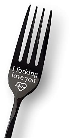 Valentines Day Gifts for Him Her, Gifts for Women Men, Anniversary Valentines Gifts I Forking Love You Dinner Forks,Couple Gifts Girlfriend Boyfriend for Women Men Birthday Wedding Funny Gifts