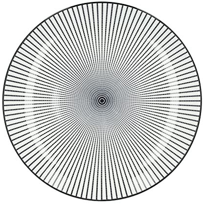 HOMLA Teller NAVIA - Essteller - aus Steingut - Langlebig und Widerstandsfähig - Harte, Glänzende, Kratzfeste Oberfläche - Durchmesser 27cm, Schwarz