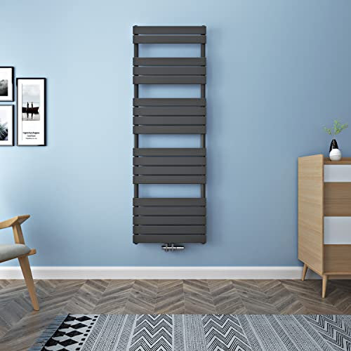 Radiateur eau chaude vertical anthracite acier classique basse témperature chauffage central H.180 x L.60 cm