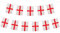 England-Wimpelkette, 11 Flaggen, 31 x 20 cm/4 m