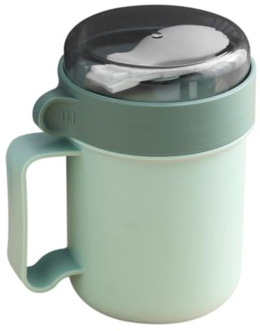 Angoily Microwave Soup Mug with Handles, 34oz Soup Bowl with Lid and Spoon, Portable Microwave Breakfast Mug for Soups, Noodles, Cereal and More