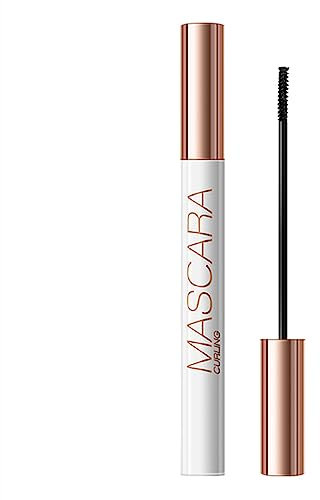2,5 mm kleine Bürste Wimperntusche, für feine, kurze Wimpern, wasserfeste Wimperntusche, klumpt nicht, hält lange, wischfest, natürliches Schwarz (1 Stück)