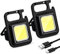 COB Keychain Flashlights,1000Lumens Rechargeable Waterproof Portable flashlights, Mini Led with Folded Bracket and Strong Magnet, 4 Working Modes for Daily Pocket Light, 2 Pack