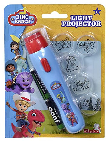 Simba Dino Ranch Licht Projector, Lichtprojektor, Projiziert Bilder, 6 Motive, LED, 16cm, ab 3 Jahre