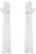 Agoky Damen Pailletten Handschuhe Abendhandschuhe Ellenbogen Lang Party Hochzeit Braut Armstulpen Fäustlinge Gloves Weiß Einheitsgröße