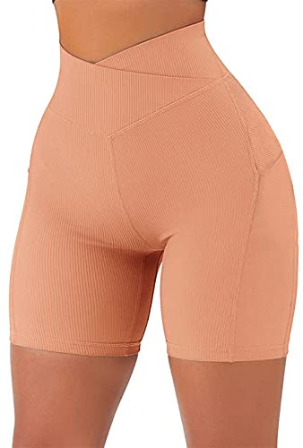 Schwarze Sport Leggings Damen, Shorts Damen Hosen Leggings Slip Compression Fahrrad Yoga Trainingshose Poledance Kleidung Gym Seamless Biker Fitness Sport Radlerhose Kurze Sporthose Leggins Kurz Boot