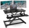 EAQ Standing Desk Converter,Dual Monitor Height Adjustable 81cm Standing Desk Sit to Stand Riser Converter Workstation with Wide Keyboard Tray